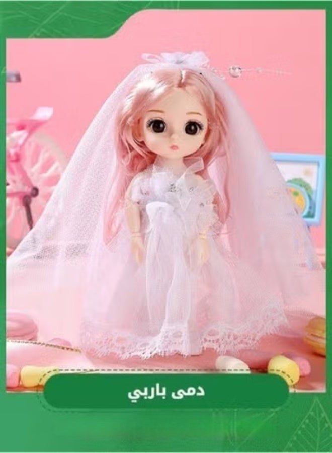 MIXDE 3 Pcs Dolls Set,17cm Princess Girl Mini Dolls,Princess Dolls for Girls,Princess Figures with Tiaras, Hair, Shoes,Princess Toys Dolls for Doll House - Image 3