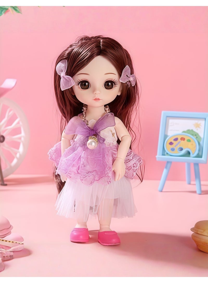 MIXDE 3 Pcs Dolls Set,17cm Princess Girl Mini Dolls,Princess Dolls for Girls,Princess Figures with Tiaras, Hair, Shoes,Princess Toys Dolls for Doll House - Image 3