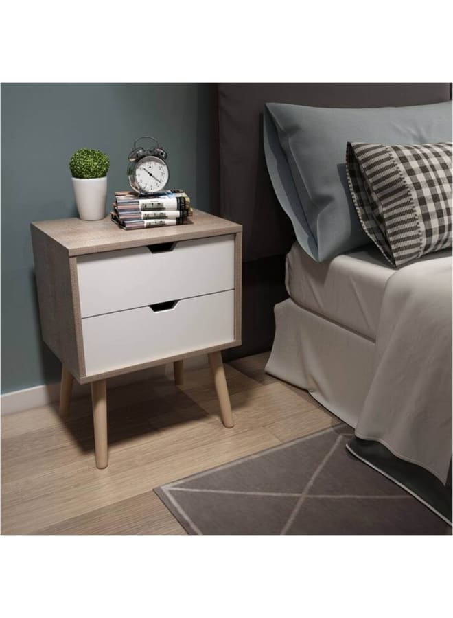 Retro Modern chest of drawers 40 cm - beige x white - Image 1