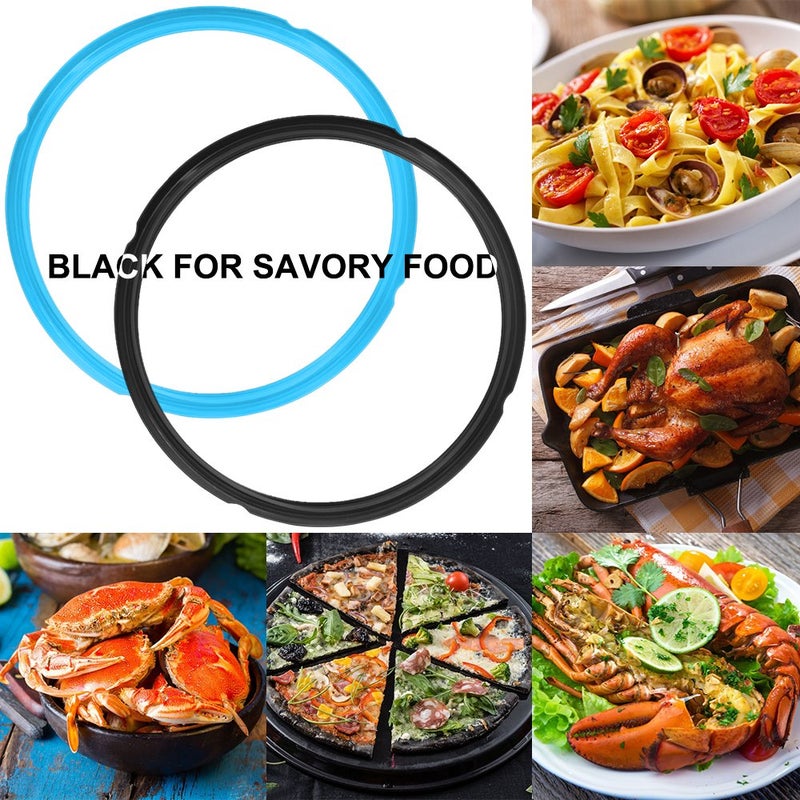 FineGood 4 Pack Silicone Sealing Rings for Instant Pot, FineGood 4 Colors 5/6qt Size Sweet and Savory Edition Accessory for Pressure Cooker - Red, Black,Blue,Green - Image 5