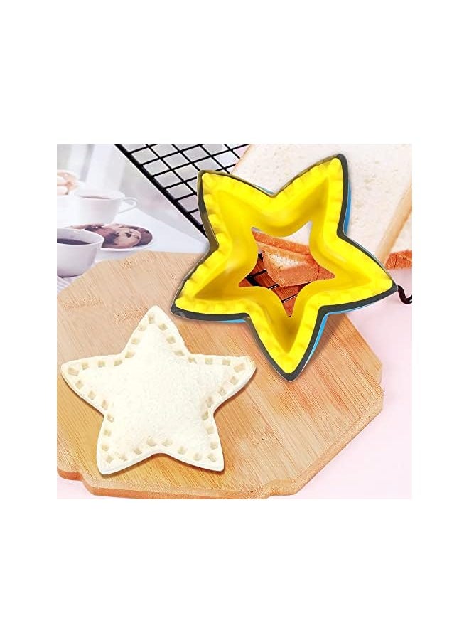 FineGood - Pcs Sandwich Cutter Set, FineGood Sandwich Cutter and Sealer Cookie Cutters Vegetable Fruit Cutters Shapes for Kids with Food Picks Brush - Image 1