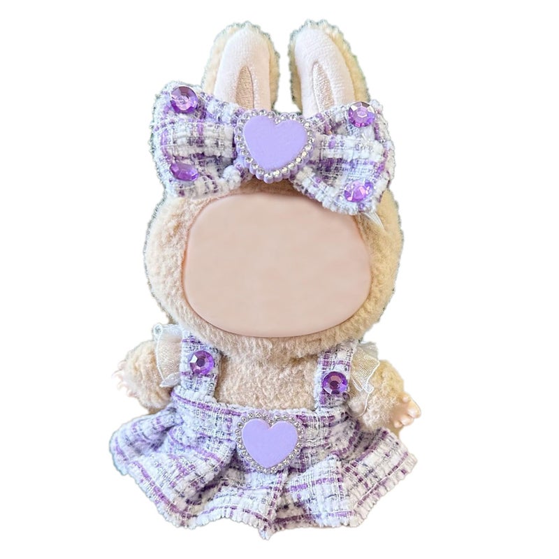 Hongvkae Doll Outfit Set for 17cm Dolls 2 Piece Clothes Set for Doll Premium Fashion Dresses for Dolls Accessories Suit Purple - Image 2