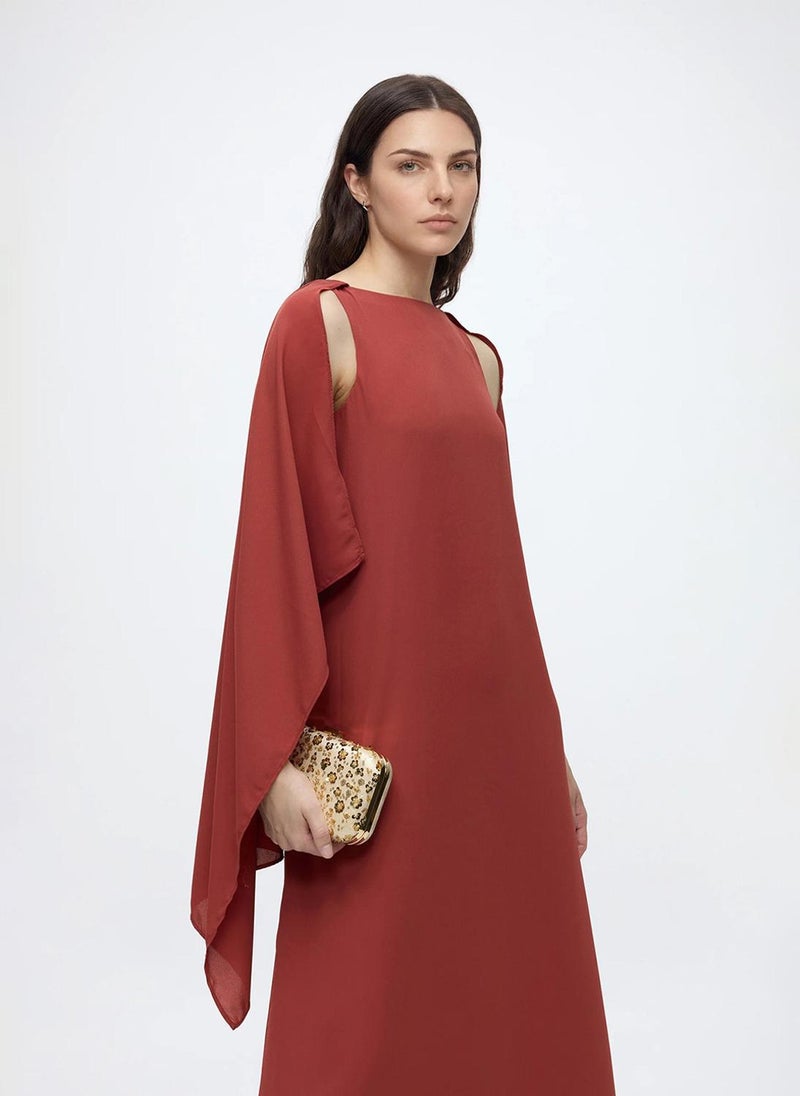 VERO MODA Women's VMFALULAH Boatneck Cape Dress Woven - Image 4