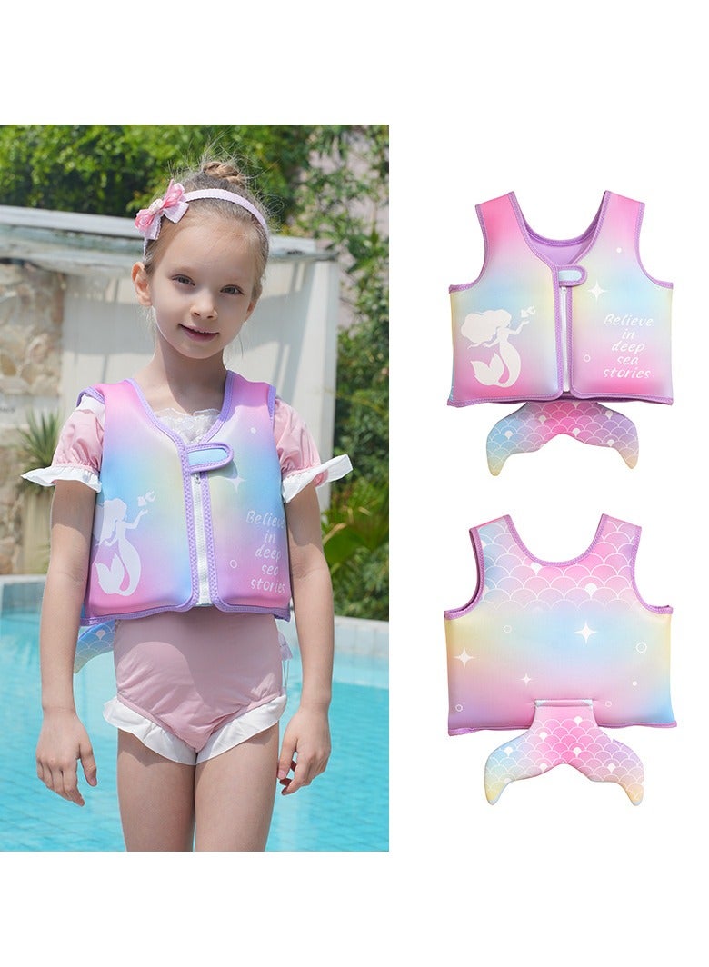 سترة السباحة للأطفال ذات الطفو القابل للتعديل، معدات مساعدة للتدريب على السباحة، مساعدة الطفو للأطفال، ودعم تعلم السباحة. - Image 1