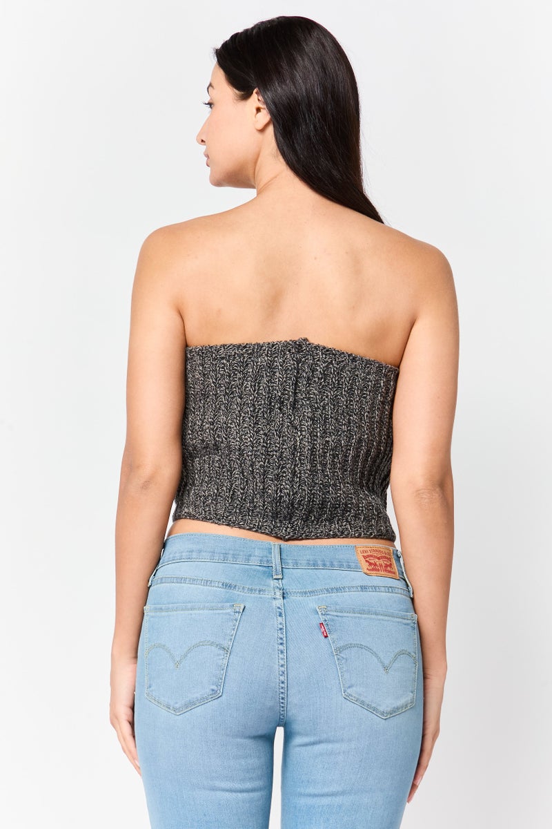 Harmont & Blaine Women Straight Across Strapless Crop Top, Multicolor - Image 4