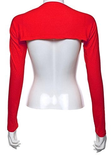 YEESAM Bolero Shrugs for Women Long Sleeve Arm Sleeves Hijab Accessories One Size (Red) - Image 2