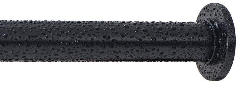 Ivilon Tension Curtain Rod - Spring Tension Rod for Windows or Shower, 36 to 54 Inch. Black - Image 2