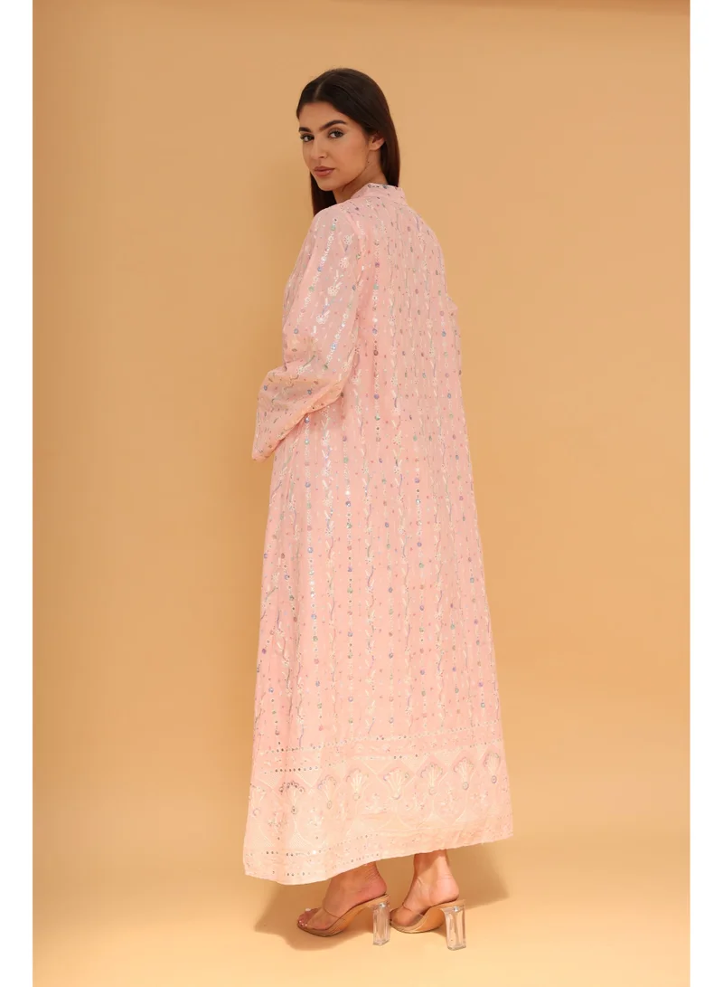 IKKXA  Sahara Bloom Jalabiya IK5040 Pink  | Best Price UAE