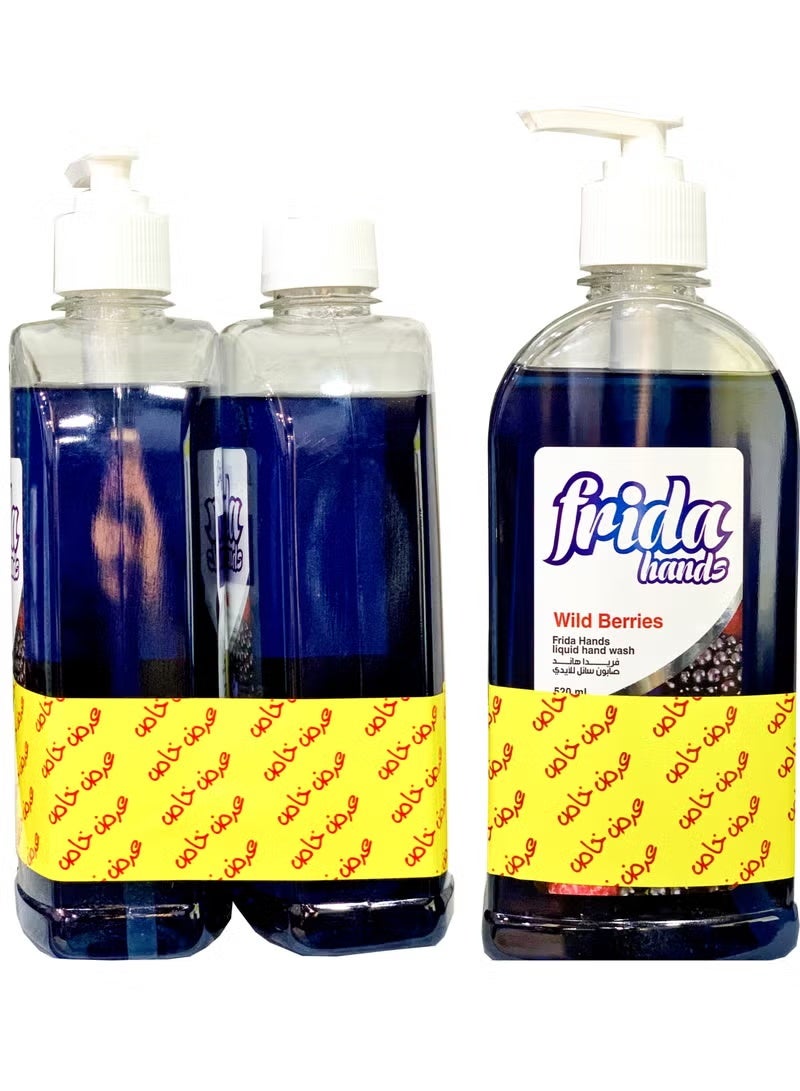 فريدا صابون سائل لليدين فريدا هاندز – توت بري – عبوة 1+1 – 520مل - Image 2