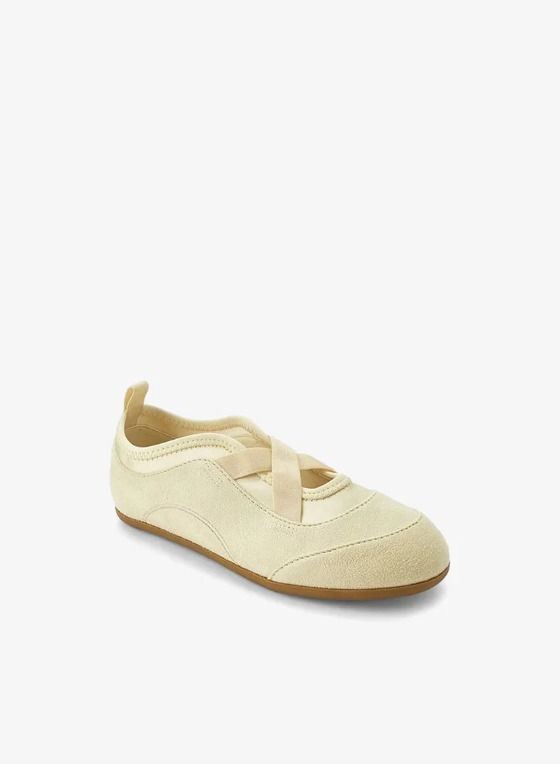 Little Missy YELLOW Girls Cross Strap Ballerina Shoes for Women | Best Price UAE