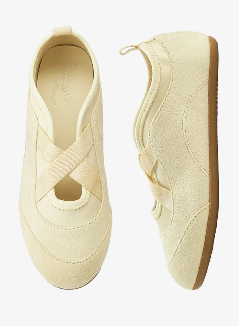 Little Missy YELLOW Girls Cross Strap Ballerina Shoes for Women | Best Price UAE