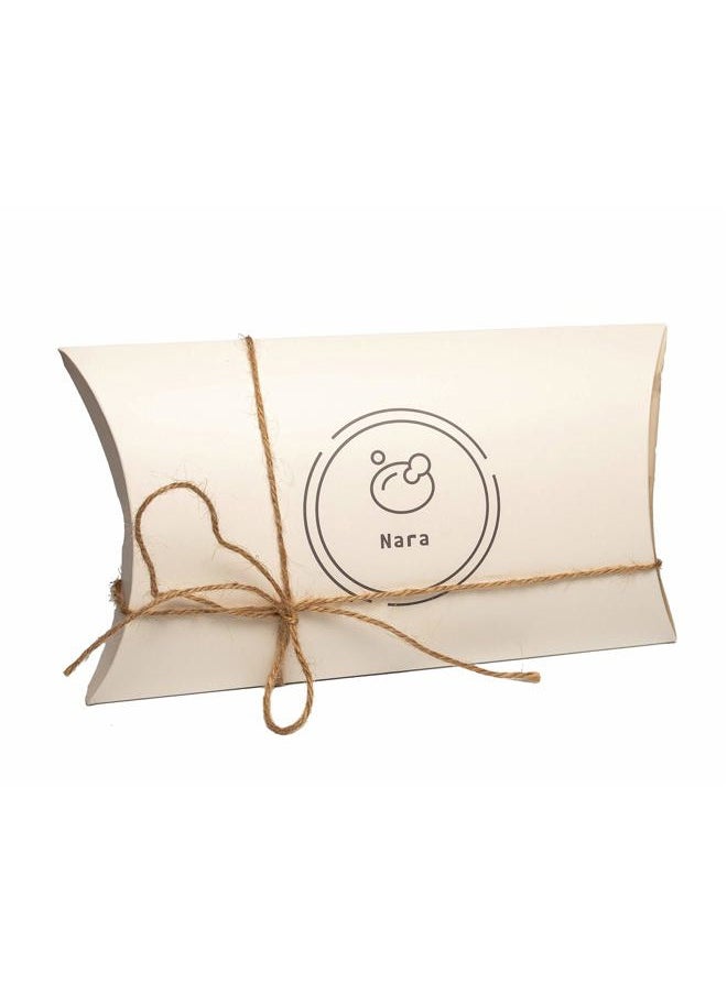 Nara Loofah (lufa) Sponge Set : one face Sponge, one Back and Body Scrubber and a Suction Clip. Sponges to exfoliate Your Body and face.  - Image 3