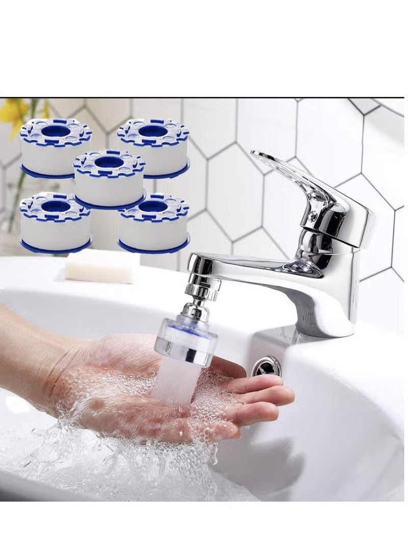 5Pcs Sink Filter Filter Elements Bathroom Water Filtration Cartridge PP Cotton Filtration for Kitchen Tap Filter Removable Sink Faucet Filter Cartridge Element Sink filter not included