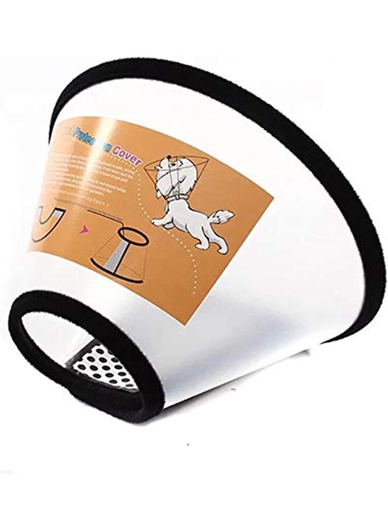 Generic420apple Cat and dog recovery collar, adjustable electronic cone pet collar, anti-bite plastic protective collar, lick neck cover for cats, puppies, rabbits, wound healing - Image 1