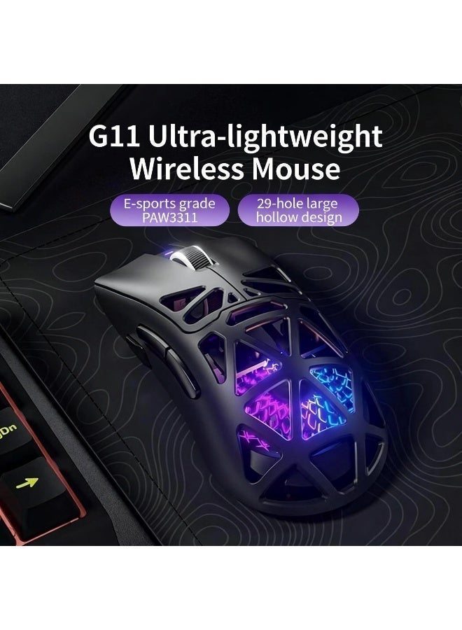 FURYCUBE G11 Gaming Mouse, Tri-Mode BT/2.4G Wireless/Wired, PixArt PAW3311 Sensor, Office/Gaming - Image 3