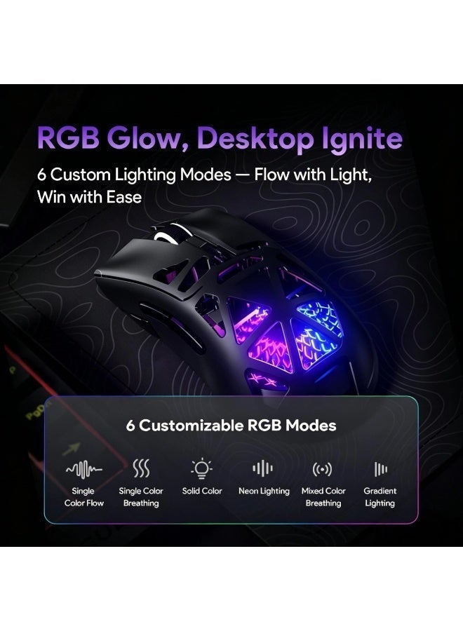 FURYCUBE G11 Gaming Mouse, Tri-Mode BT/2.4G Wireless/Wired, PixArt PAW3311 Sensor, Office/Gaming - Image 2