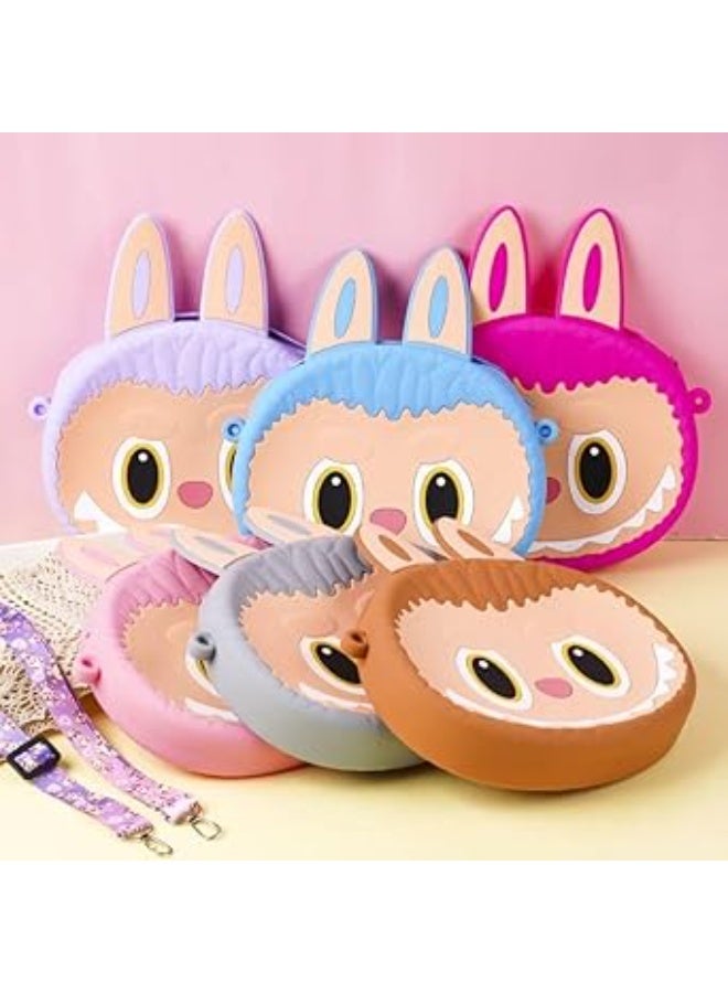 Cute Silicone Crossbody Bag for Kids – Cartoon Bow Design, Soft Mini Shoulder Purse with Adjustable Strap, Lightweight Handbag for Girls - Image 4