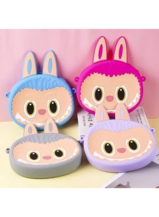 Cute Silicone Crossbody Bag for Kids – Cartoon Bow Design, Soft Mini Shoulder Purse with Adjustable Strap, Lightweight Handbag for Girls - Image 3