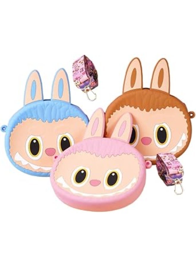 Cute Silicone Crossbody Bag for Kids – Cartoon Bow Design, Soft Mini Shoulder Purse with Adjustable Strap, Lightweight Handbag for Girls - Image 1