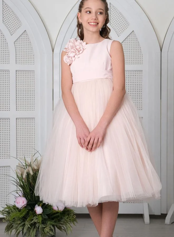 فيا بامبينو Flower Girls Dress Salmon 3173