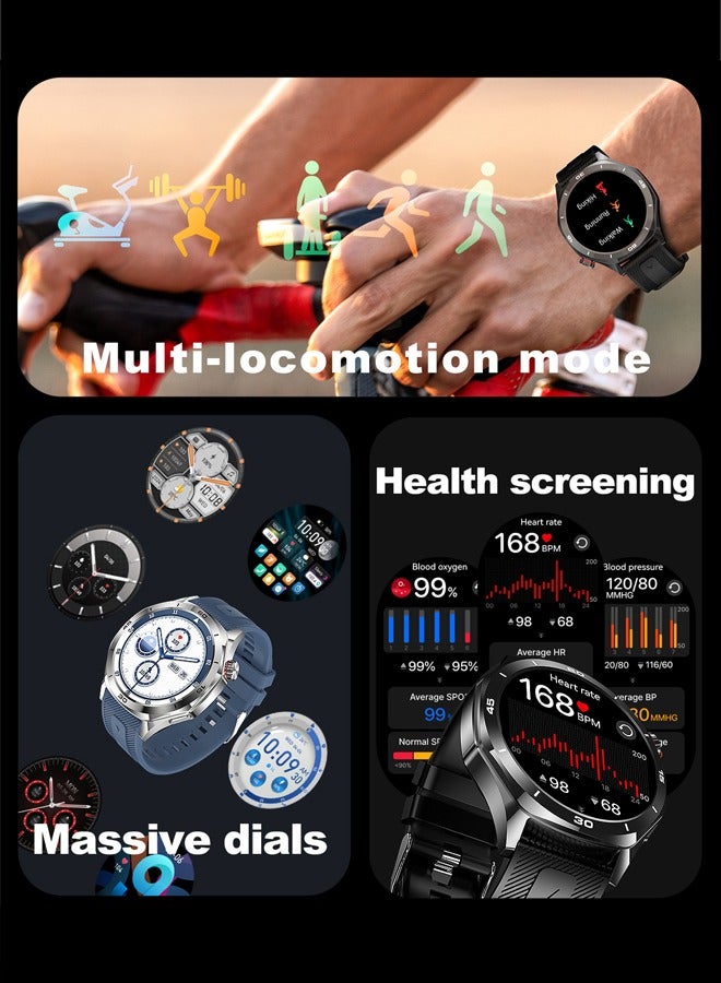 Men's Bluetooth Smartwatch, 1.52-Inch Full-Screen Touch, IP67 Waterproof, Answer/Make Phone Function, Exercise And Sleep Monitoring, Universal For Android And IOS Systems,Smart Watch RT i129