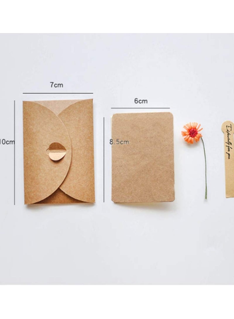 SOLARAE 4-Pack Handmade Flower Pattern Thank You Cards - Perfect for Weddings, Birthdays, and Festivals - Elegant Greeting and Wish Cards for Every Occasion - Image 4