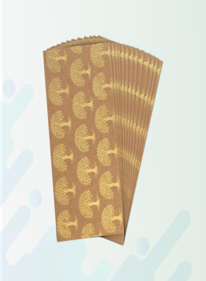 Packmate Tree Free Paper Packmate Shagun Envelope (Banyan Tree Design) - (Pack of 20) Made of 100% Recycled Paper - Image 1
