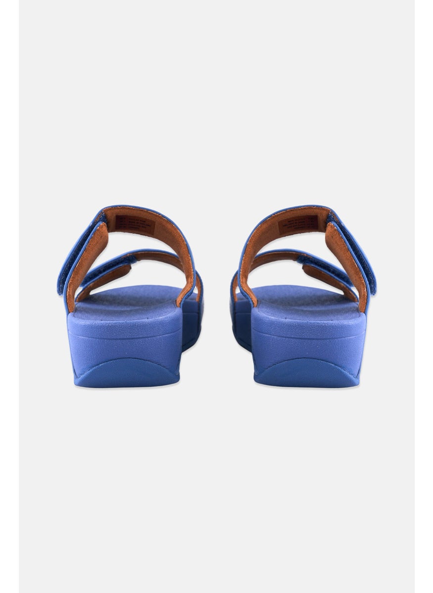 FitFlop Women Lulu Adjustable Slip On Sandals, Blue  - Image 2