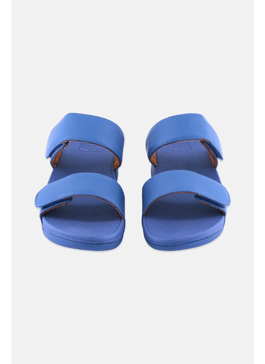 FitFlop Women Lulu Adjustable Slip On Sandals, Blue  - Image 4