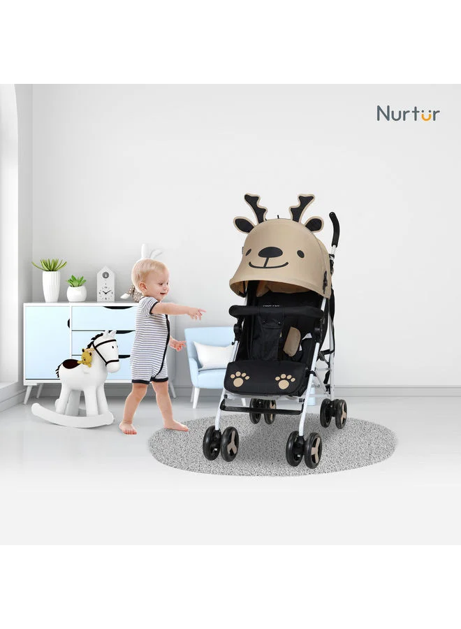 نورتر Luca Lightweight Stroller 0 To 36 Months Storage Basket Detachable Bumper 5 Point Safety Harness Compact Design Shoulder Strap