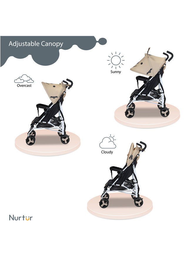 نورتر عربة أطفال لوكا خفيفة الوزن من  إلى  شهرًا سلة تخزين حاجز قابل للفصل حزام أمان خماسي نقاط تصميم مدمج حزام كتف - Image 3