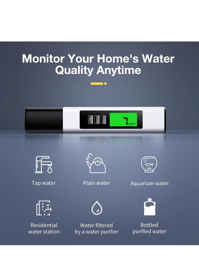 جهاز 4 في 1 لقياس TDS الرقمي لاختبار المياه - دقيق وموثوق لقياس TDS وEC ودرجة الحرارة (°C,°F) - مدى قياس 0-9990 جزء في المليون - للاستخدام الاحترافي في مياه الشرب، أنظمة RO/DI، أحواض الأسماك وغيرها  - Image 5