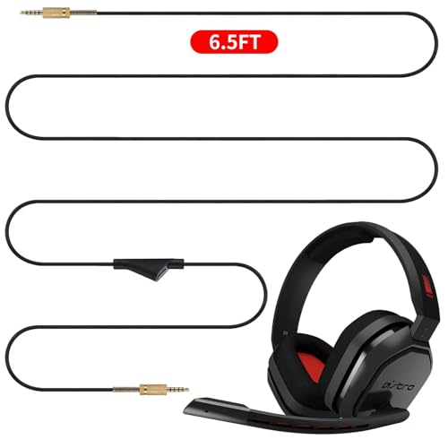 Cypher.V Replacement Cable Cord for Astro A40/A40TR/A10 Gaming Headsets, Aux Wire with Volume Mute Function 2.0 M 6.5 Feet Compatible with Xbox-one PC Ps4 etc (Mute) - Image 3