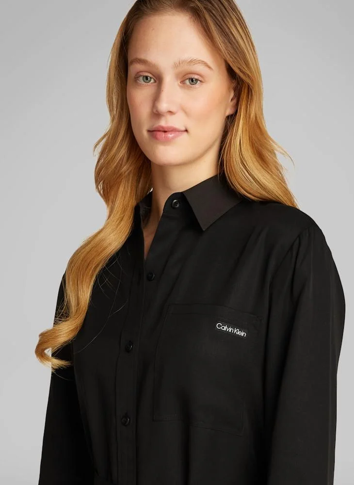 كالفن كلاين جينز Belted Shirt Dress