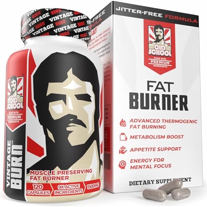 Old School Labs Premium Thermogenic Fat Burner for Men & Women | Weight Loss Pills for Preserved Lean Muscle & Burn Stubborn Fat | Appetite Suppressant for Weight Loss for Increased Energy | USA Made - 120 Capsules - Image 1