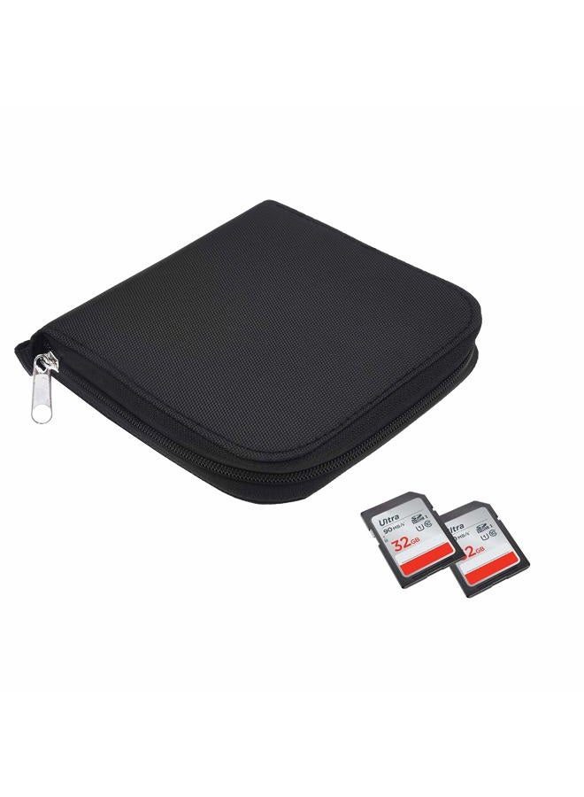 CamKix Memory Card Case - Fits up to 88x SD, SDHC, Micro SD, Mini SD and 4X CF - Holder with 88 Slots (8 Pages) - for Storage and Travel - Microfiber Cleaning Cloth, Carabiner and Labels Included - Image 3
