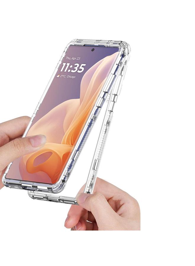 اس-توب جراب لهاتف موتورولا موتو جي 85 5 جي، جراب أكريليك شفاف - Image 3