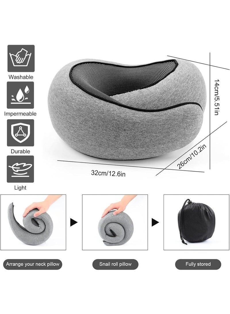 Travel Pillows for Airplanes,Travel Neck Pillow Airplane Memory Foam Travel Pillow Neck Pillow for Traveling Suitable for Airplanes,Offices and Cars - Image 3