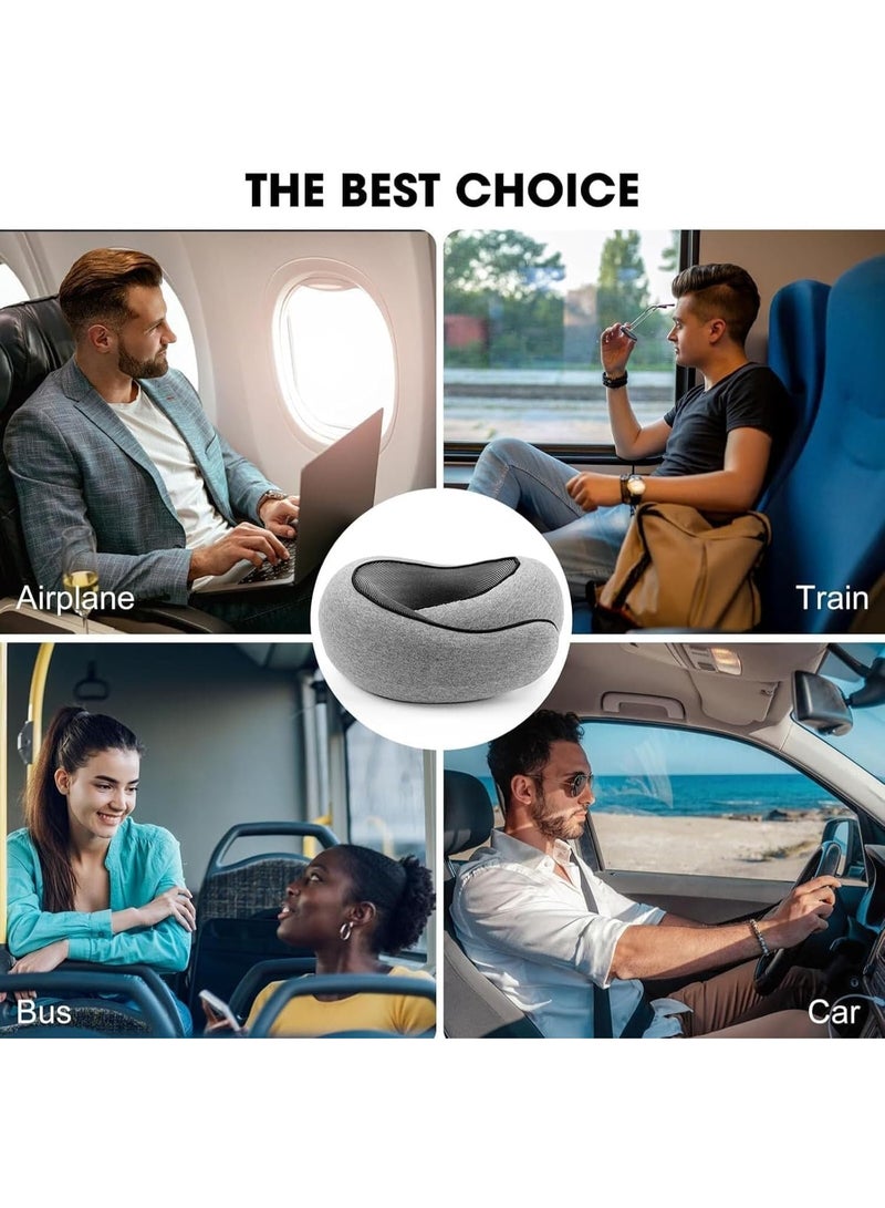 Travel Pillows for Airplanes,Travel Neck Pillow Airplane Memory Foam Travel Pillow Neck Pillow for Traveling Suitable for Airplanes,Offices and Cars - Image 4
