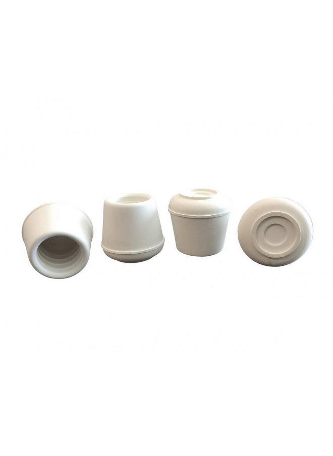 Shepherd Hardware Shepherd Hardware 9117 1/2-Inch Inside Diameter Rubber Leg Tips, 4-Pack, White  - Image 1