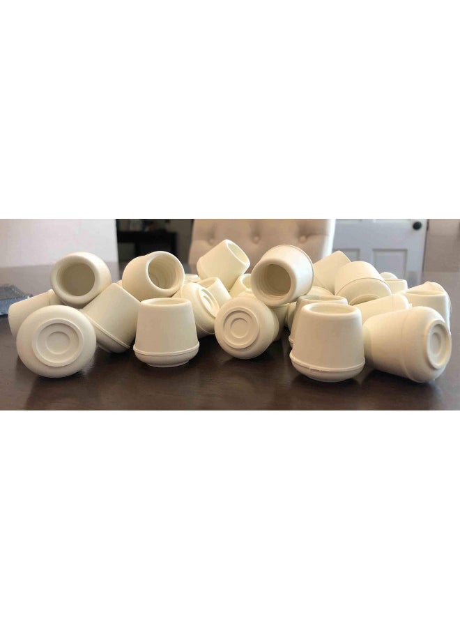 Shepherd Hardware Shepherd Hardware 9117 1/2-Inch Inside Diameter Rubber Leg Tips, 4-Pack, White  - Image 3
