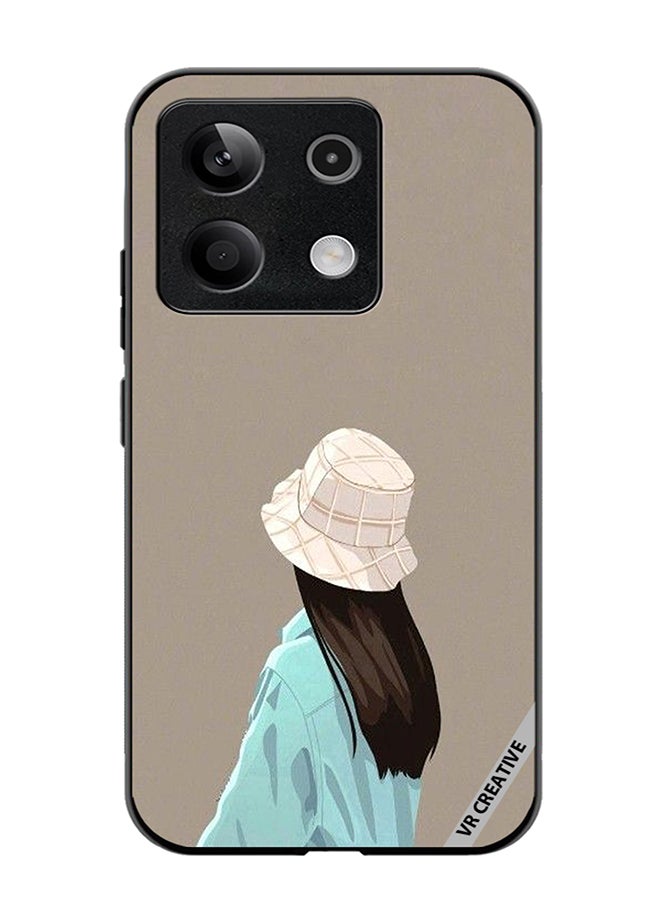 VR CREATIVE Protective Case Cover For Xiaomi Poco X6 Brown Hat Girl Design Multicolour - Image 1