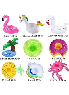 Y&D 15-Piece Inflatable Drink Holders Floating Cup Holders Beverages Beer Coasters For Summer Swim Pool Party  - Image 2
