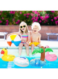 Y&D 15-Piece Inflatable Drink Holders Floating Cup Holders Beverages Beer Coasters For Summer Swim Pool Party  - Image 5
