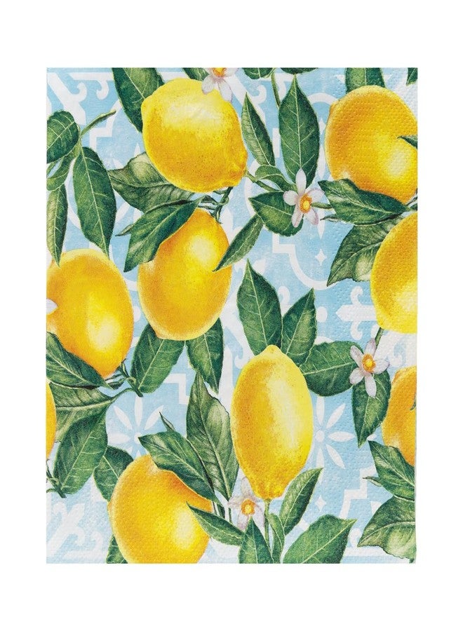 Talking Tables 20 x Lemon Paper Napkins 20 Pack | Themed Vibrant Disposable Tableware for Memorable Gatherings, Summer Parties, Bridal Showers, Brunches, Bright - Image 1