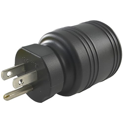 Conntek NEMA 5-15P to NEMA L5-30R Locking Plug Adapter 15-Amp to 30-Amp - Image 1