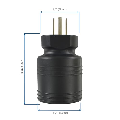 Conntek NEMA 5-15P to NEMA L5-30R Locking Plug Adapter 15-Amp to 30-Amp - Image 5