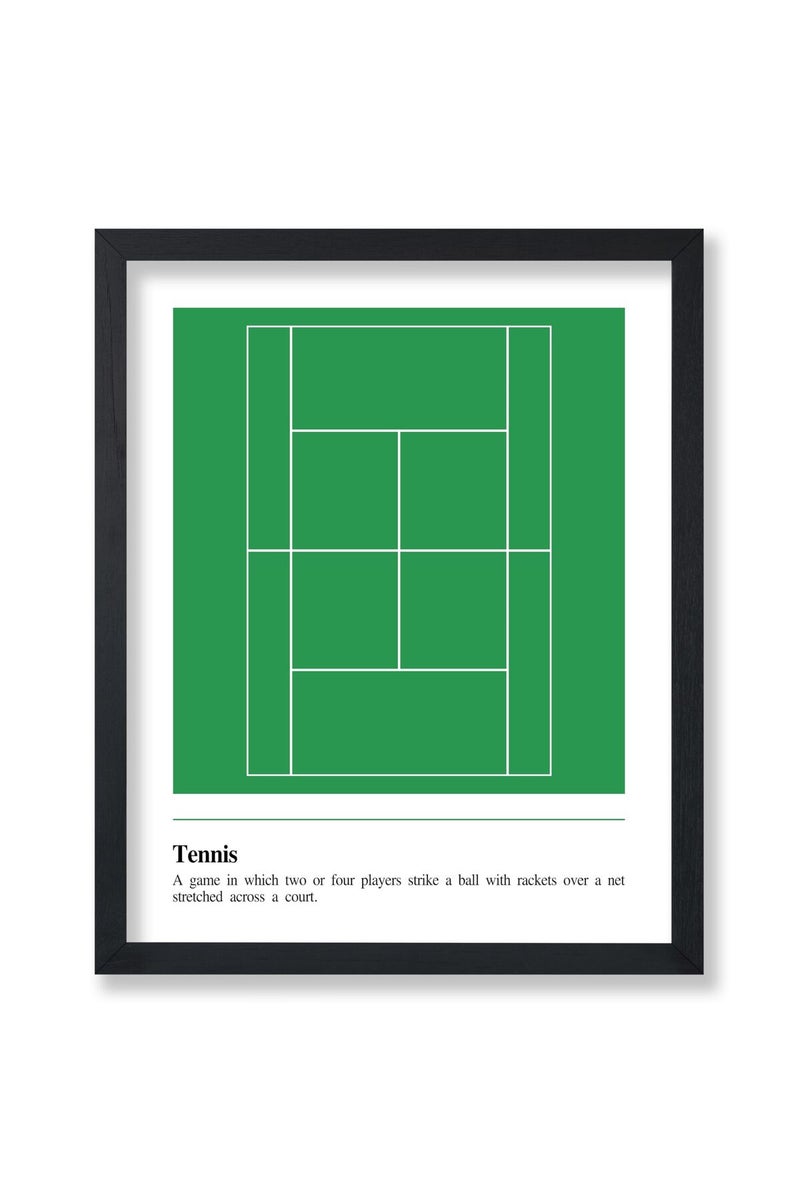 Poster Master Tennis Poster - Tennis Definition Print - Sports Art - Athlete Art - Tennis Court Art - Educational Art - Physical Education Art - Great Gym or Office Decor - 8x10 UNFRAMED Wall Art - Image 1