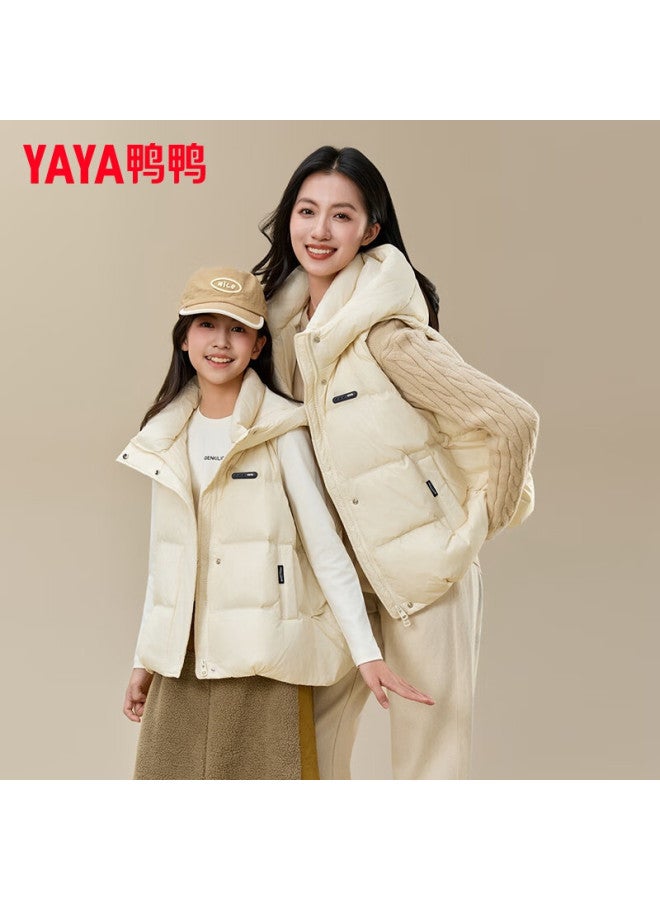 Yaya Uni Down Vest Hooded Sleeveless Jacket Autumn Winter New Couple Parent-child Outerwear