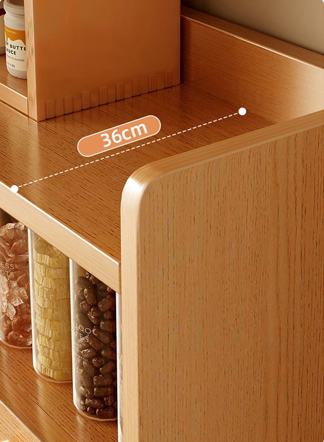 إن كي أكس خزانة جانبية بتصميم عصري بسيط بلمسة نهائية طبيعية لغرفة المعيشة والمطبخ - Image 4